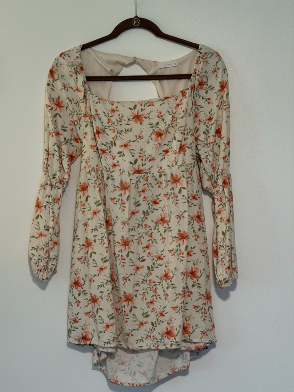 Lush Linen Blend Floral Dress Large